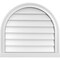 Ekena Millwork Round Top Surface Mount PVC Gable Vent w/ 2"W x 2"P Brickmould Sill Frame, 26"W x 24"H GVPRT26X2403SN - alternate 1